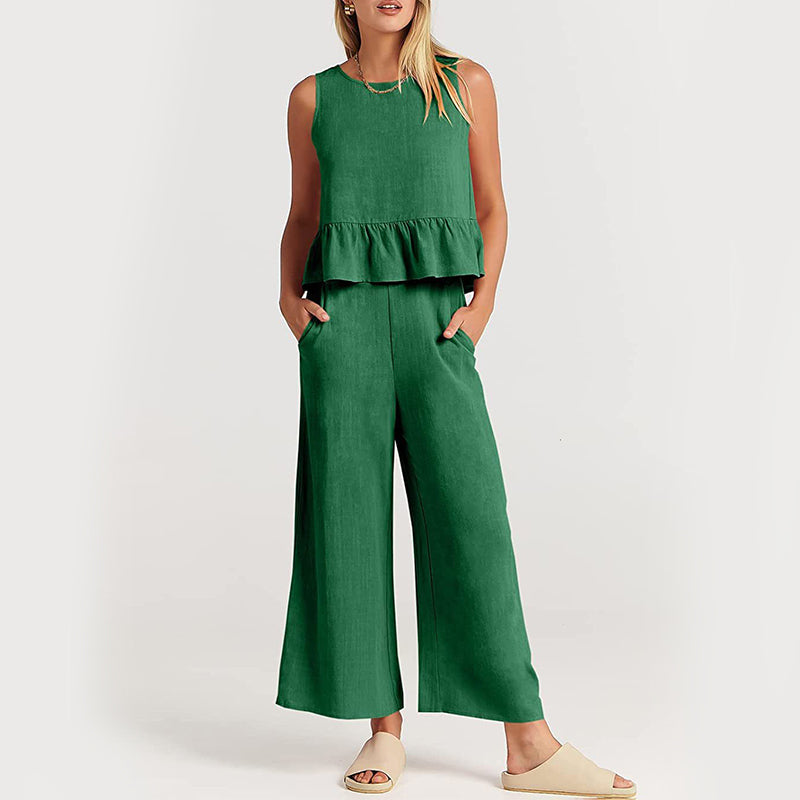 Gluschwein - Zweiteilige Sommer-Outfits – Lounge-Set mit Taschen Green