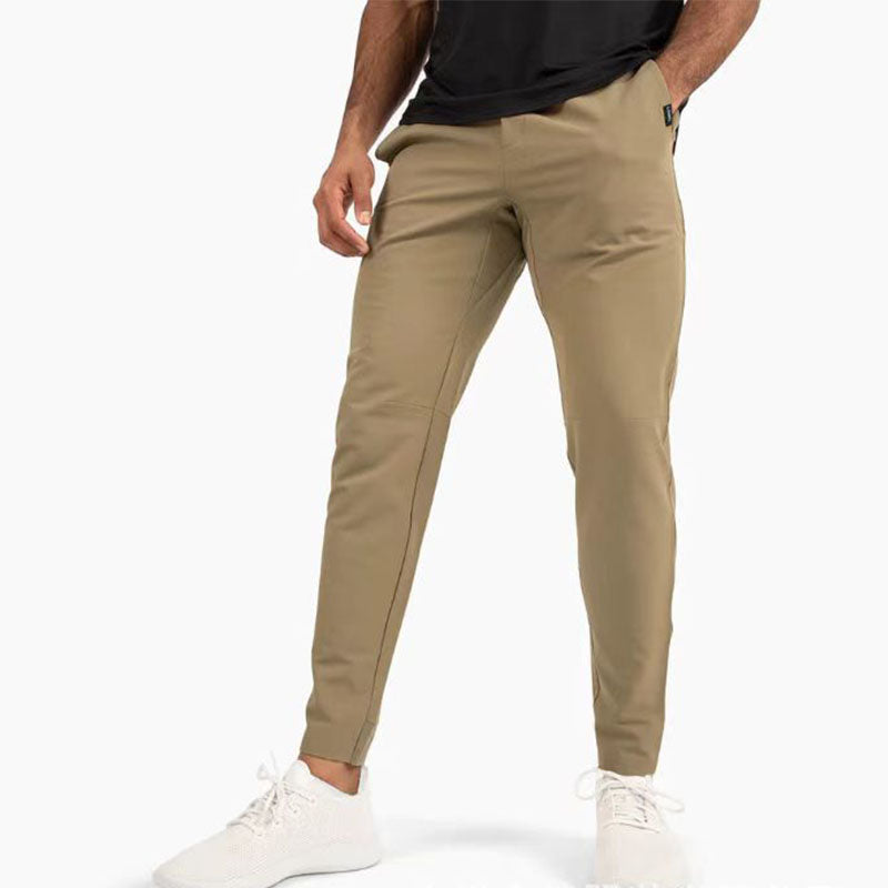 Gluschwein - Dünne, bügelfreie Sommer-Freizeithose für Herren Khaki