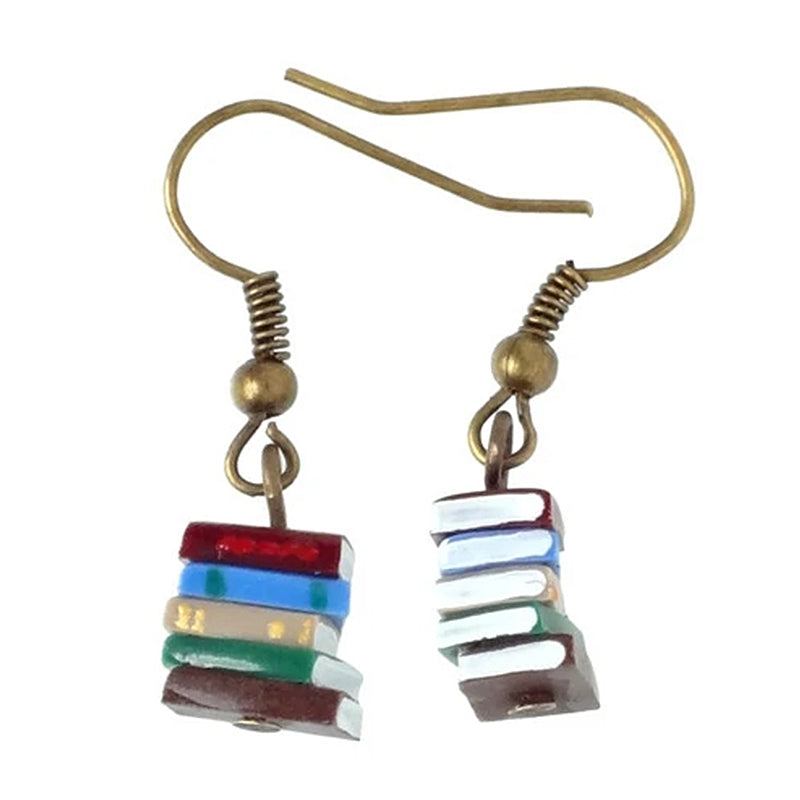 Gluschwein - Bücherstapel Ohrringe