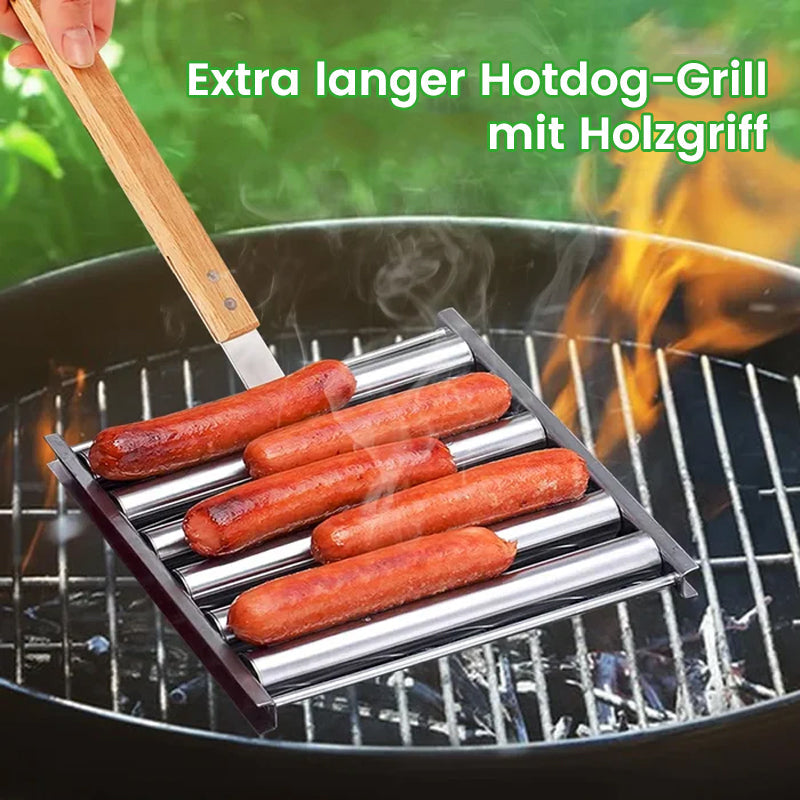 Gluschwein - Hotdog Roller Wurstbrötchenständer aus Edelstahl