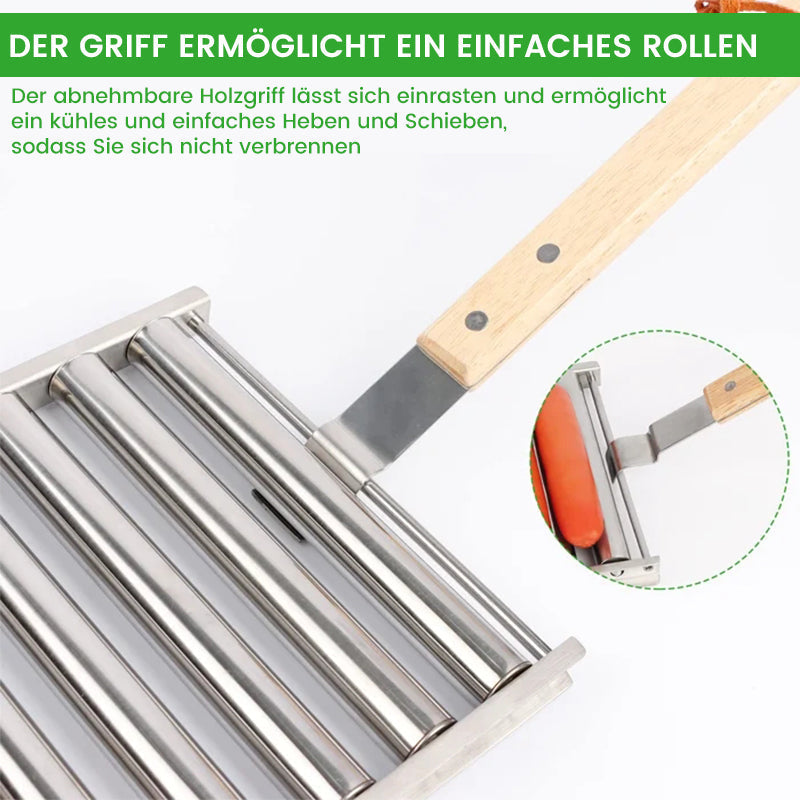 Gluschwein - Hotdog Roller Wurstbrötchenständer aus Edelstahl