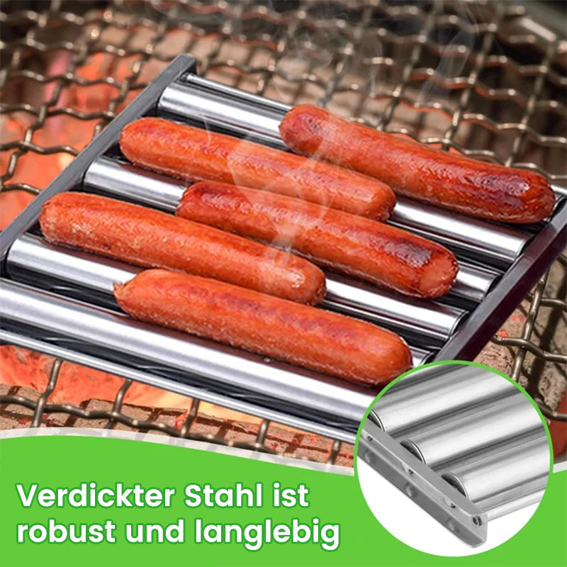 Gluschwein - Hotdog Roller Wurstbrötchenständer aus Edelstahl