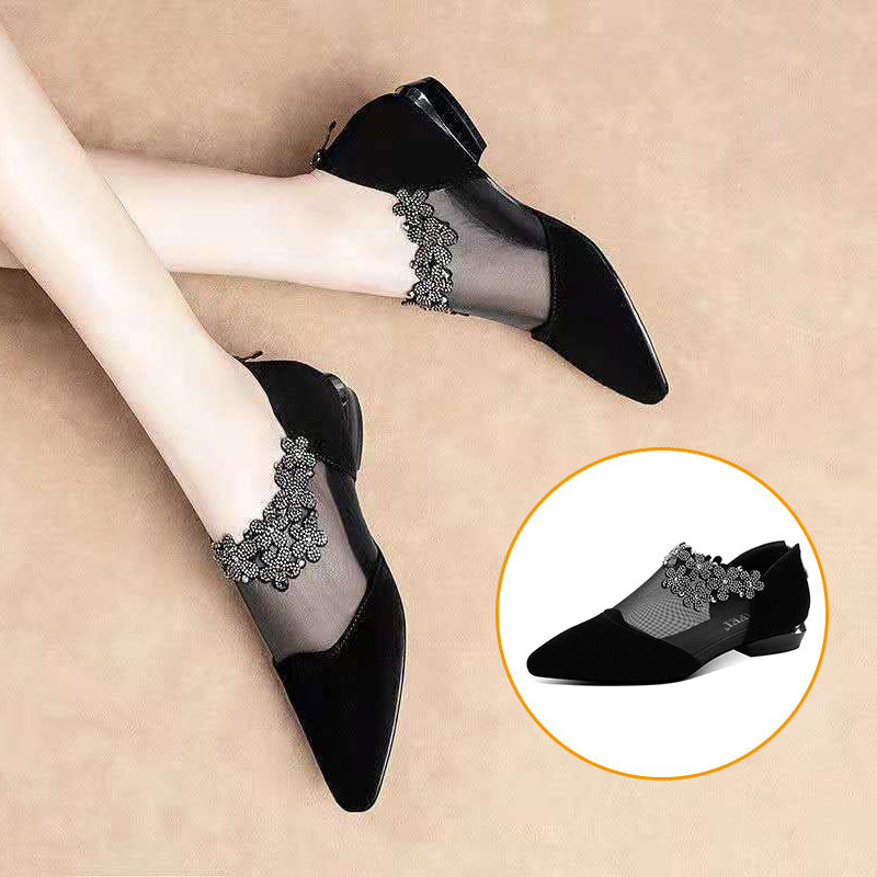 Gluschwein - Strass-Stein-Hohlabsatz-Schuhe