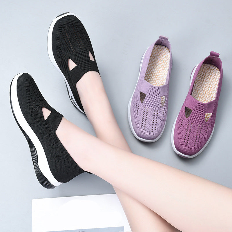 Gluschwein - Frauen gewebt orthopädische atmungsaktive weiche Sohle Schuhe