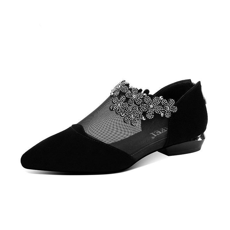 Gluschwein - Strass-Stein-Hohlabsatz-Schuhe 43