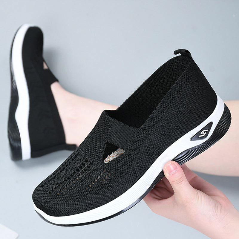 Gluschwein - Frauen gewebt orthopädische atmungsaktive weiche Sohle Schuhe