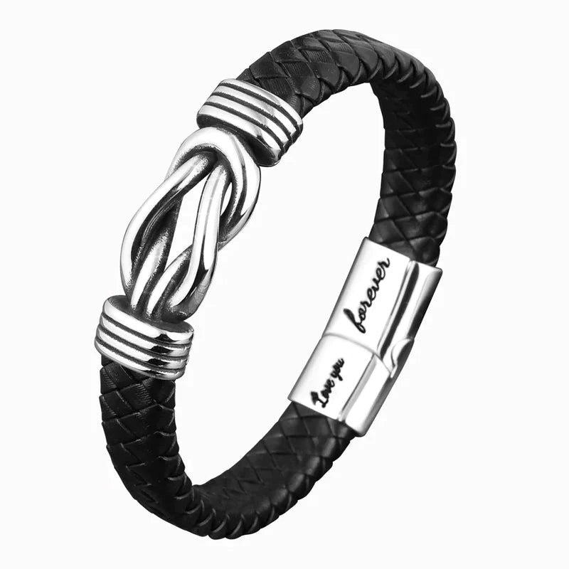 Gluschwein - Unendlichkeits-Design Herrenarmband aus Titanstahl