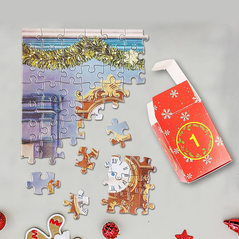 Gluschwein - 24 Boxen Puzzle-Blindbox Rote Weihnachts-Blindbox