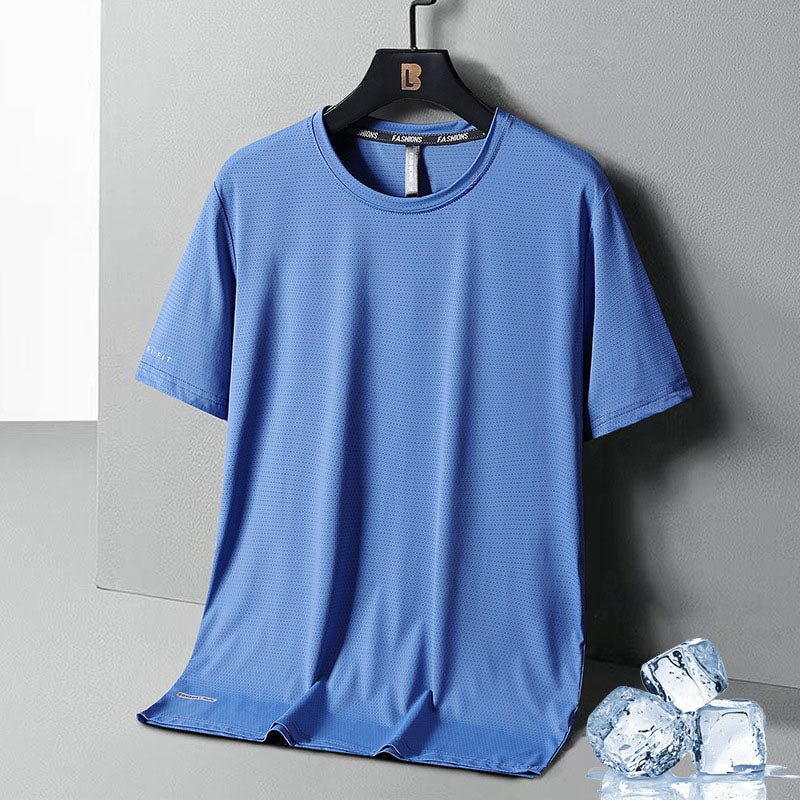Gluschwein - Schnell trocknendes Netz-T-Shirt für Herren HIMMELBLAU