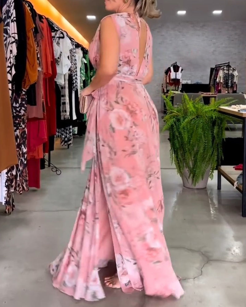 Gluschwein - Celana - Blumenkleid mit V-Ausschnitt