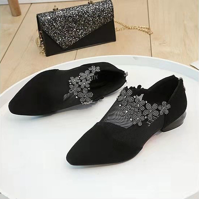 Gluschwein - Strass-Stein-Hohlabsatz-Schuhe