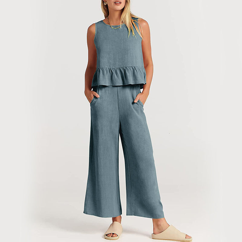 Gluschwein - Zweiteilige Sommer-Outfits – Lounge-Set mit Taschen Blue