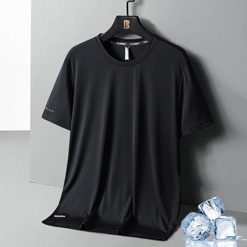 Gluschwein - Schnell trocknendes Netz-T-Shirt für Herren SCHWARZ