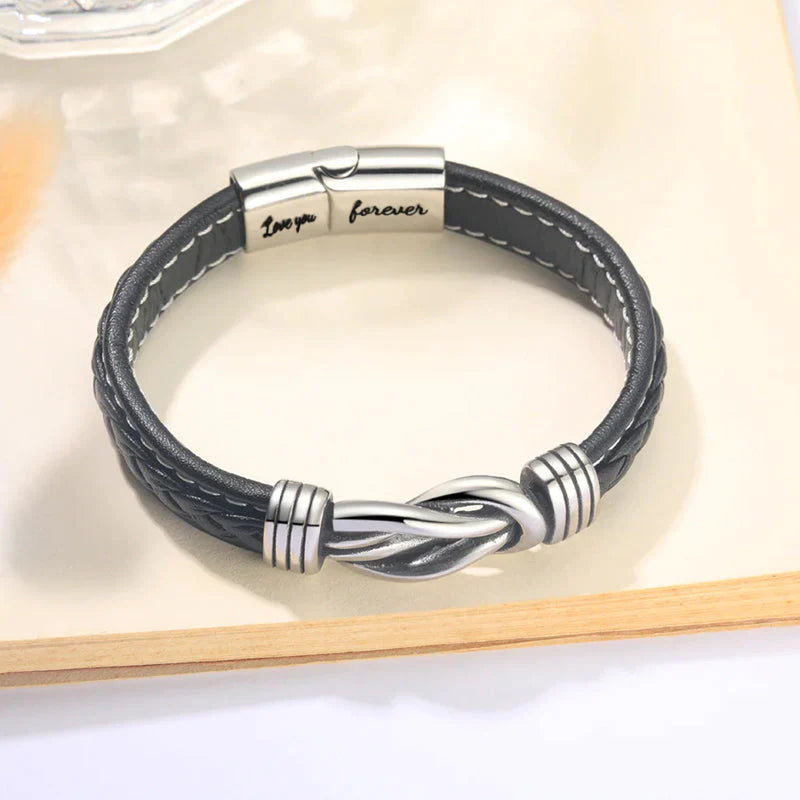 Gluschwein - Unendlichkeits-Design Herrenarmband aus Titanstahl