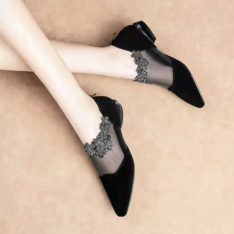 Gluschwein - Strass-Stein-Hohlabsatz-Schuhe