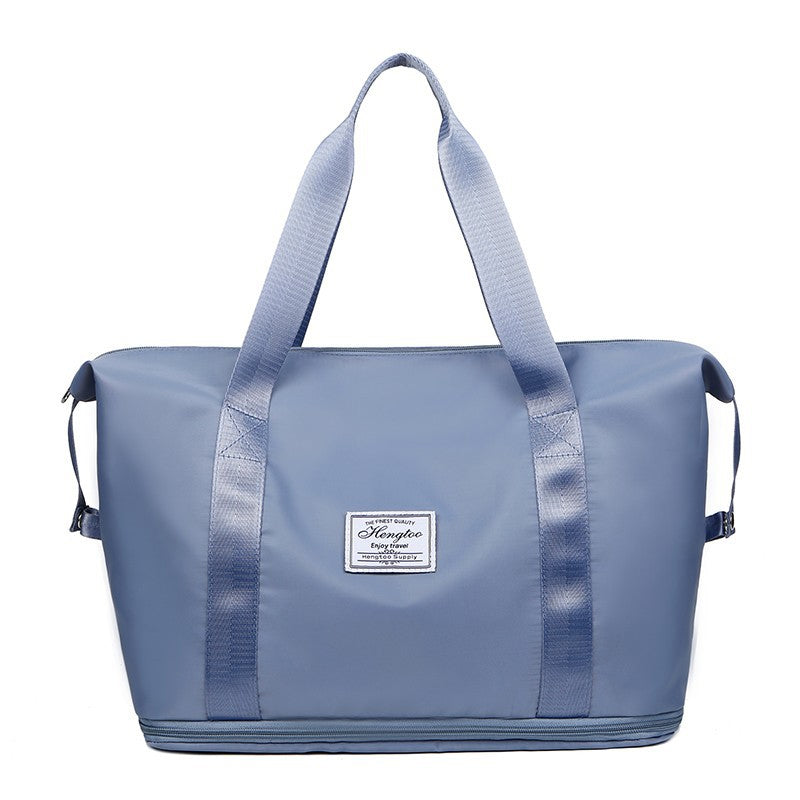 Gluschwein - Doppellagige Reisetasche mit großer Kapazität zur Feuchtigkeitstrennung Blau