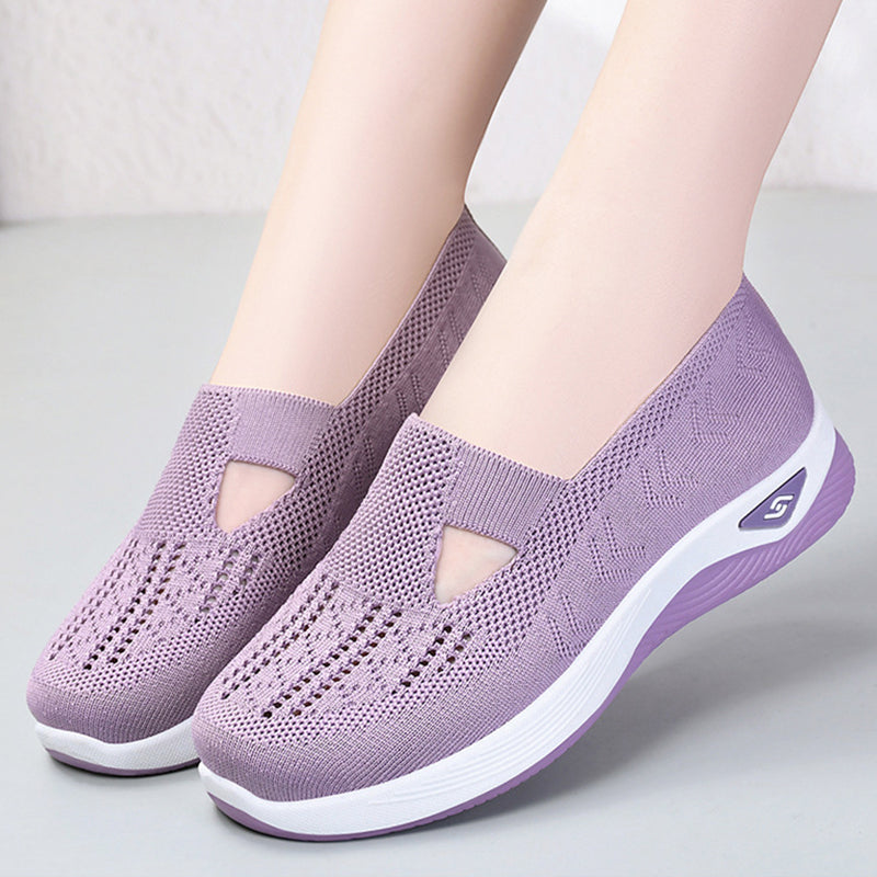 Gluschwein - Frauen gewebt orthopädische atmungsaktive weiche Sohle Schuhe