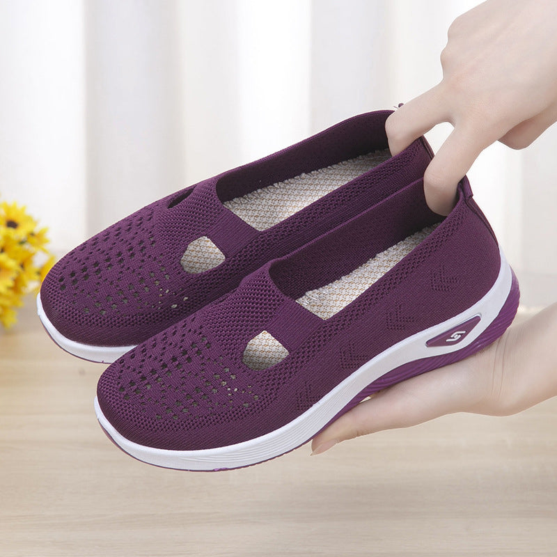 Gluschwein - Frauen gewebt orthopädische atmungsaktive weiche Sohle Schuhe
