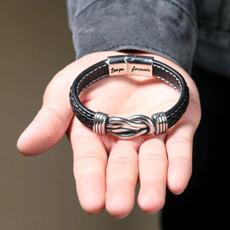 Gluschwein - Unendlichkeits-Design Herrenarmband aus Titanstahl LOVE YOU FOREVER