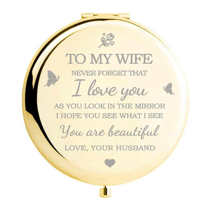 Gluschwein - I Love You Compact Mirror Gold An meine frau
