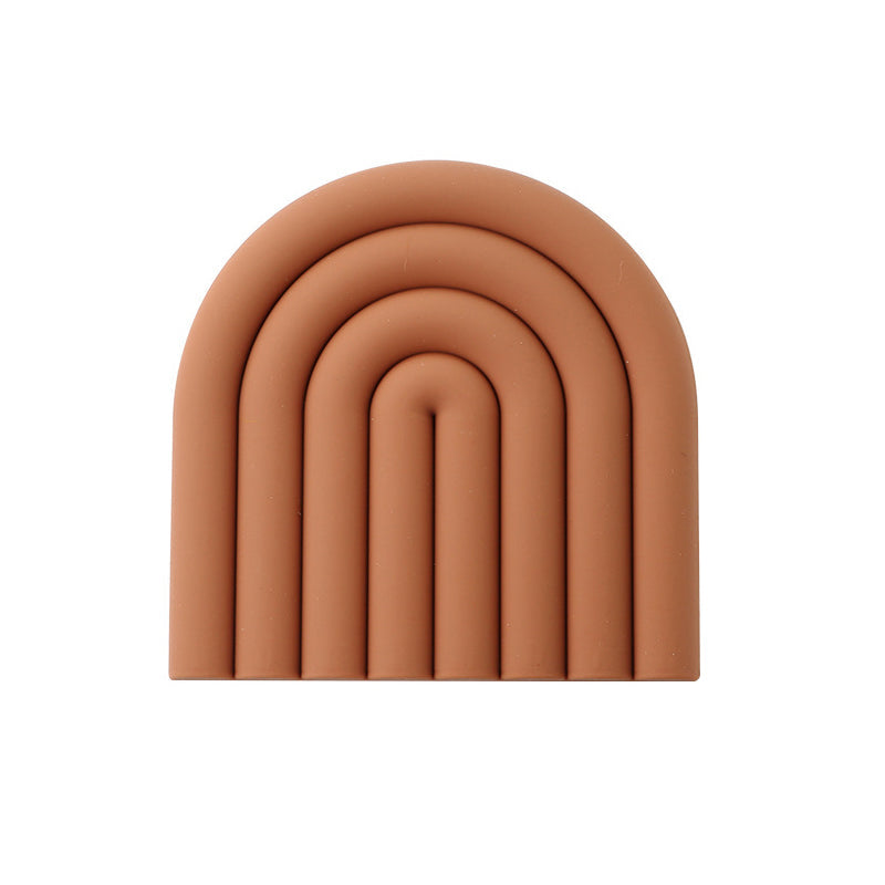 Gluschwein - Regenbogen-Silikon-Tischuntersetzer Orange