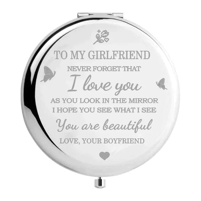 Gluschwein - I Love You Compact Mirror Silber An meine Freundin