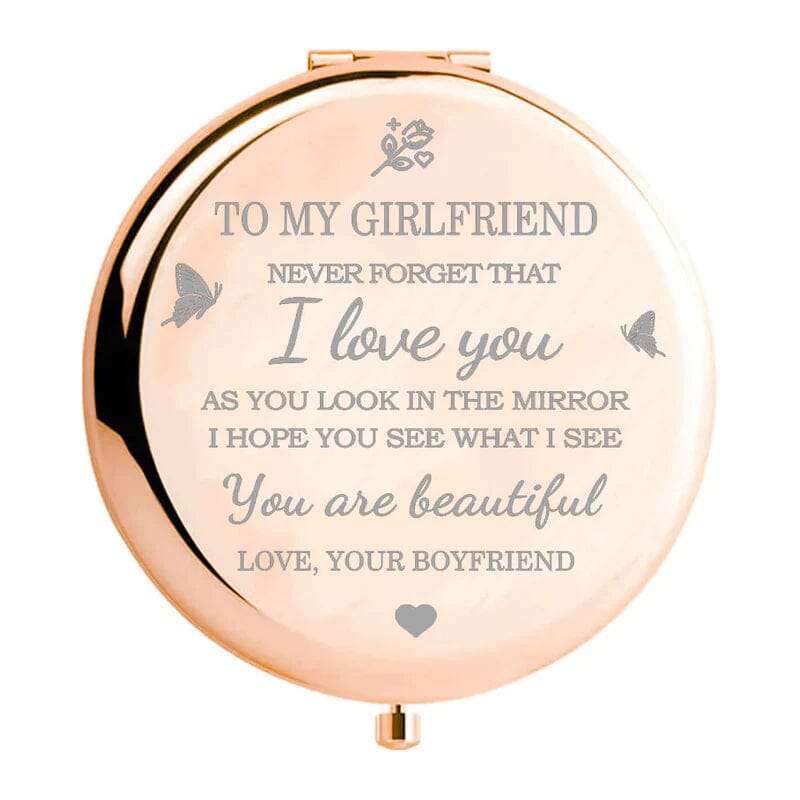 Gluschwein - I Love You Compact Mirror Roségold An meine Freundin