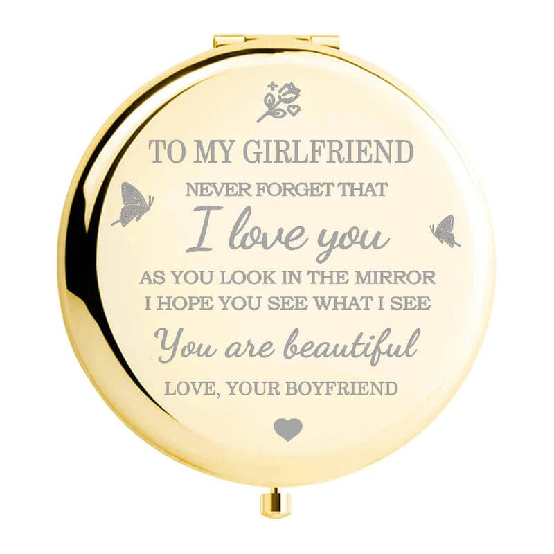 Gluschwein - I Love You Compact Mirror Gold An meine Freundin