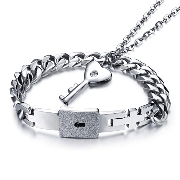 Gluschwein - Herzschloss Armband & Halskette