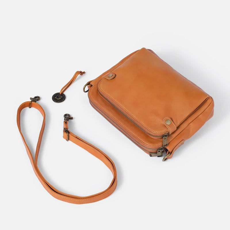 Gluschwein - Damen Umhängetasche aus dreilagigem Leder