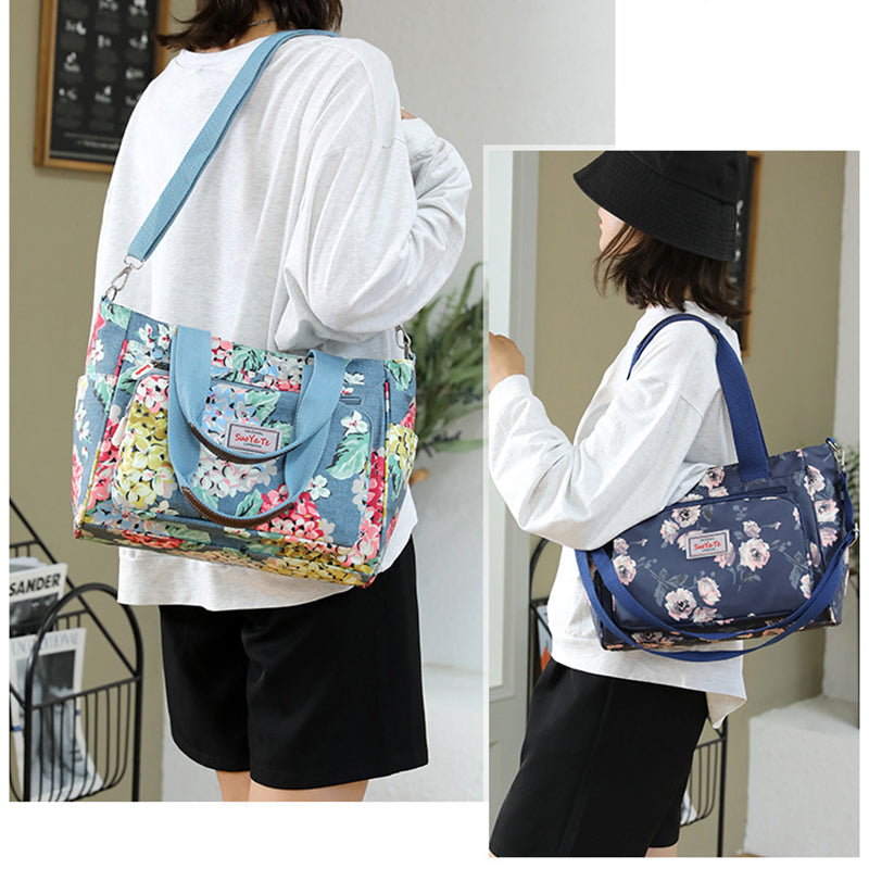 Gluschwein - Wasserdichte Tasche mit Blumenmuster und großem Fassungsvermögen