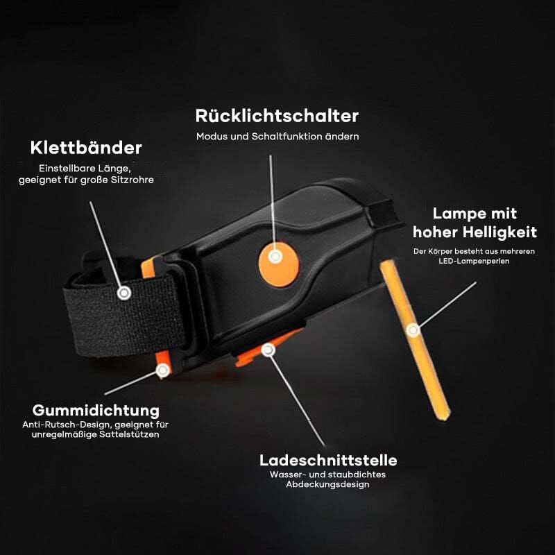 Gluschwein - LED-Fahrradrücklicht
