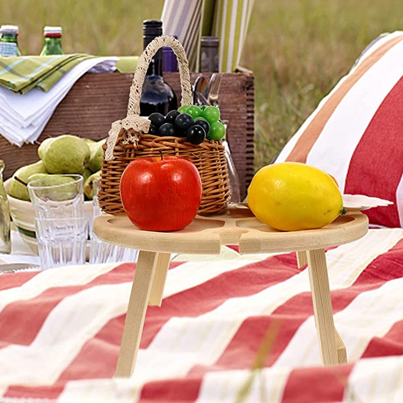 Gluschwein - Klappbarer Picknicktisch aus Holz
