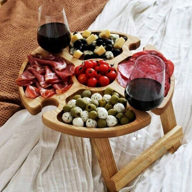 Gluschwein - Klappbarer Picknicktisch aus Holz