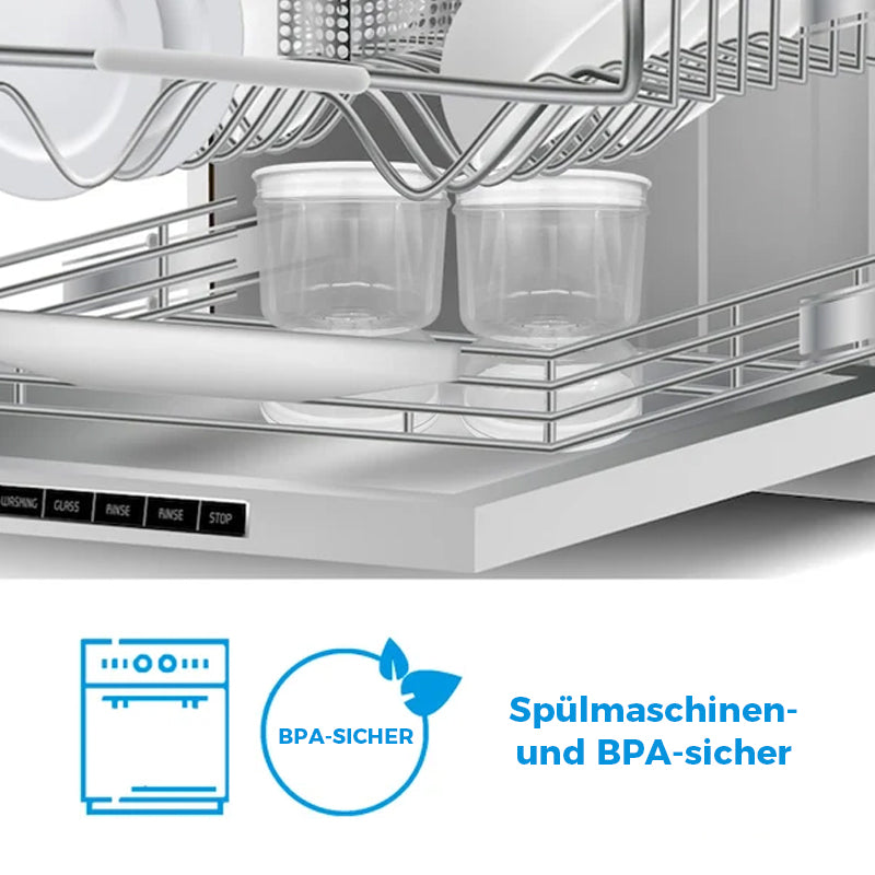 Gluschwein - Essiggurken- und Olivenglasbehälter mit Sieb