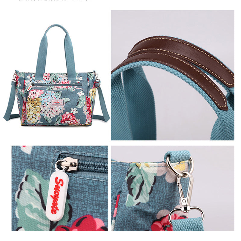 Gluschwein - Wasserdichte Tasche mit Blumenmuster und großem Fassungsvermögen