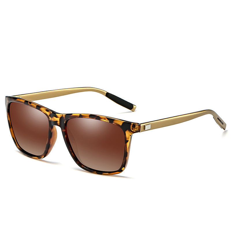 Gluschwein - Polarisierte Sonnenbrille für Männer im neuen Design Leopard - Braun
