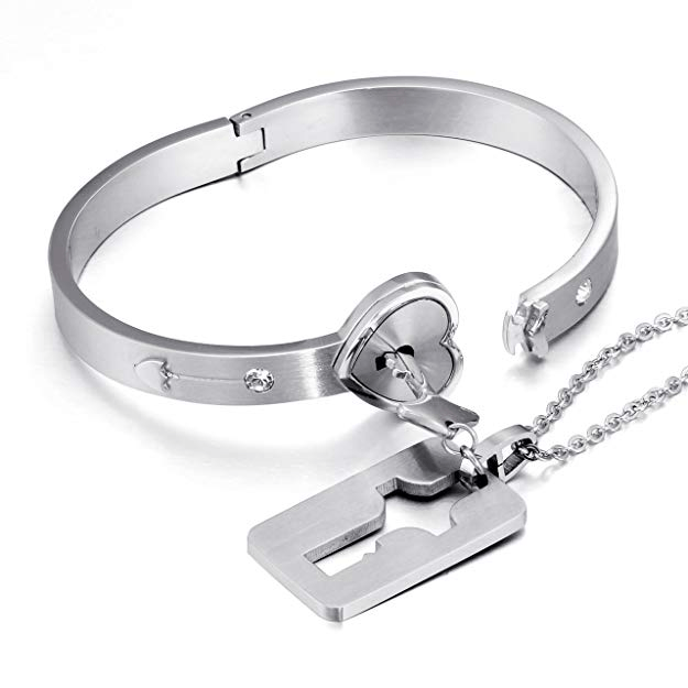 Gluschwein - Herzschloss Armband & Halskette