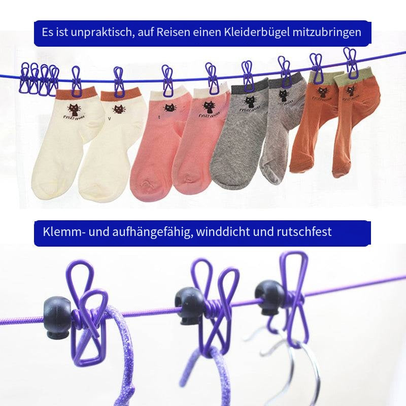 Gluschwein - Tragbarer elastischer Reisewäscheständer