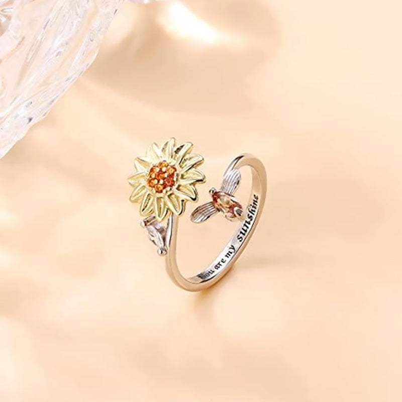 Gluschwein - Rotierender Sonnenblume-Ring Biene
