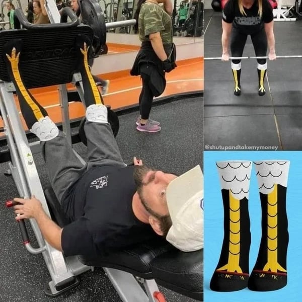 1 + 1 GRATUIT | Chaussettes cuisses de poulet – Chaussettes d'hiver amusantes au-dessus du genou
