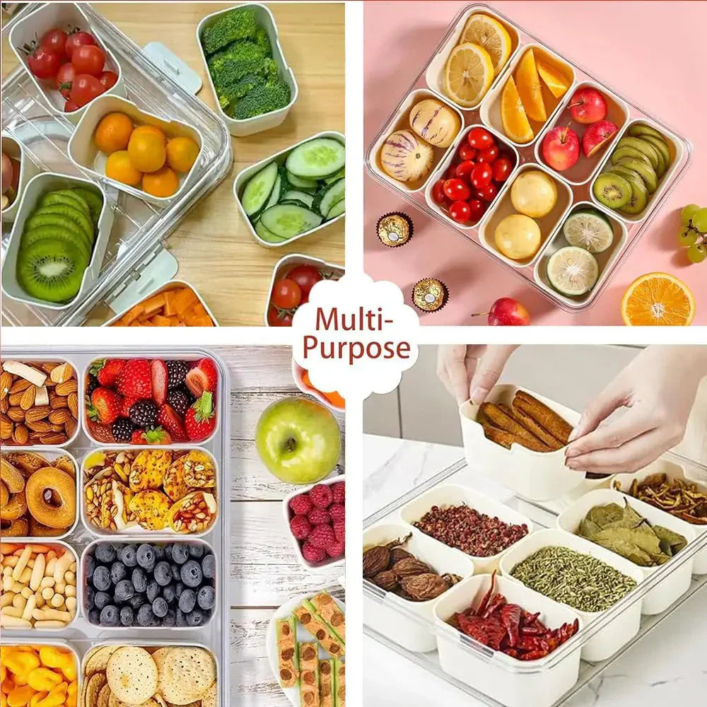 Snackbox mit 8 Fächern – Ordnung für unterwegs