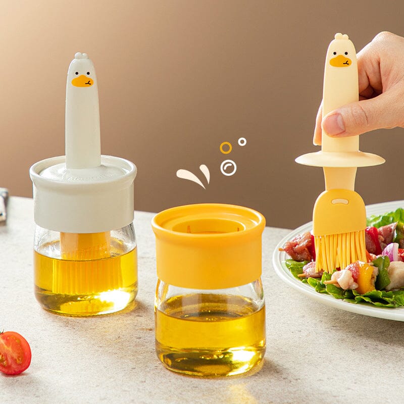 Gluschwein - Ölspender mit Bürste zum Grillen