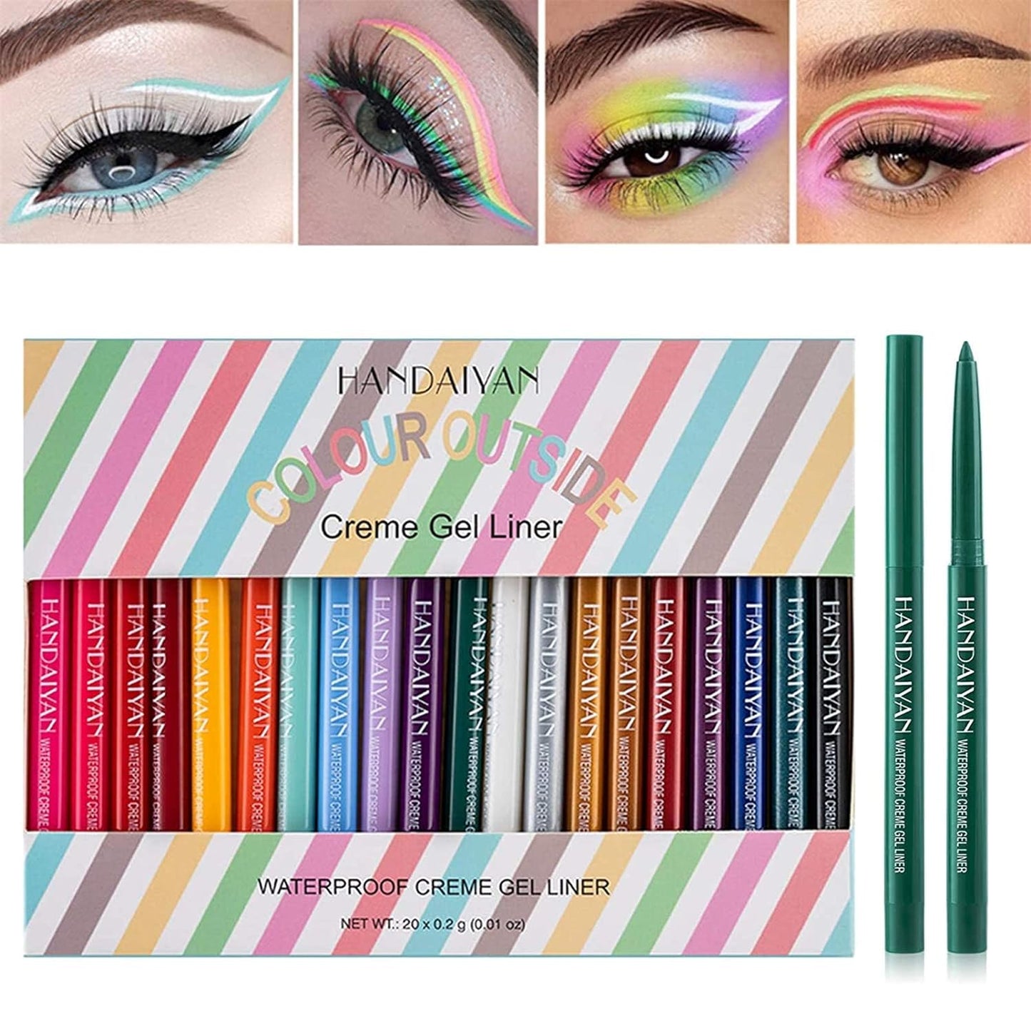 Gluschwein - 20 PCS farbige Eyeliner Stifte Set