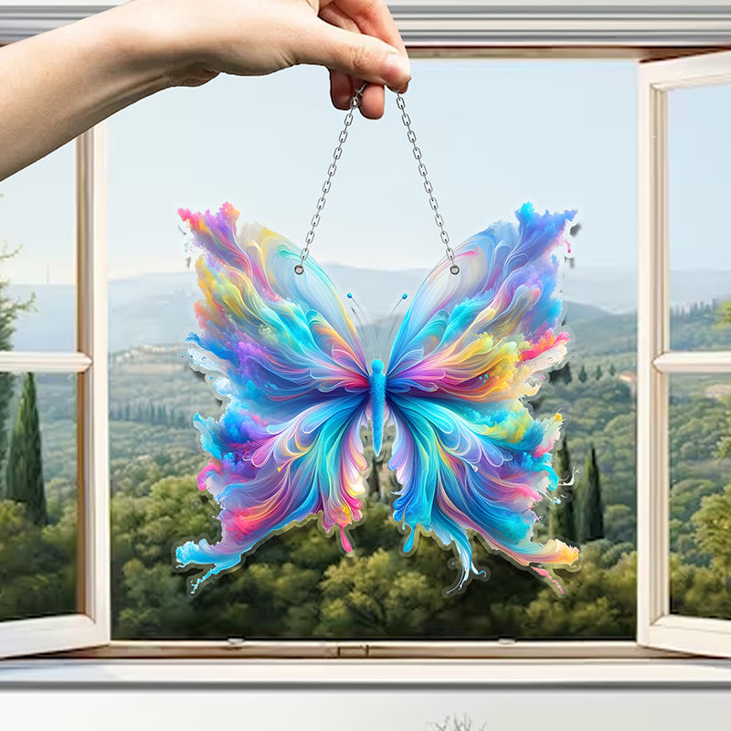 Gluschwein - Schmetterling Buntes Acryl Fenster hängend