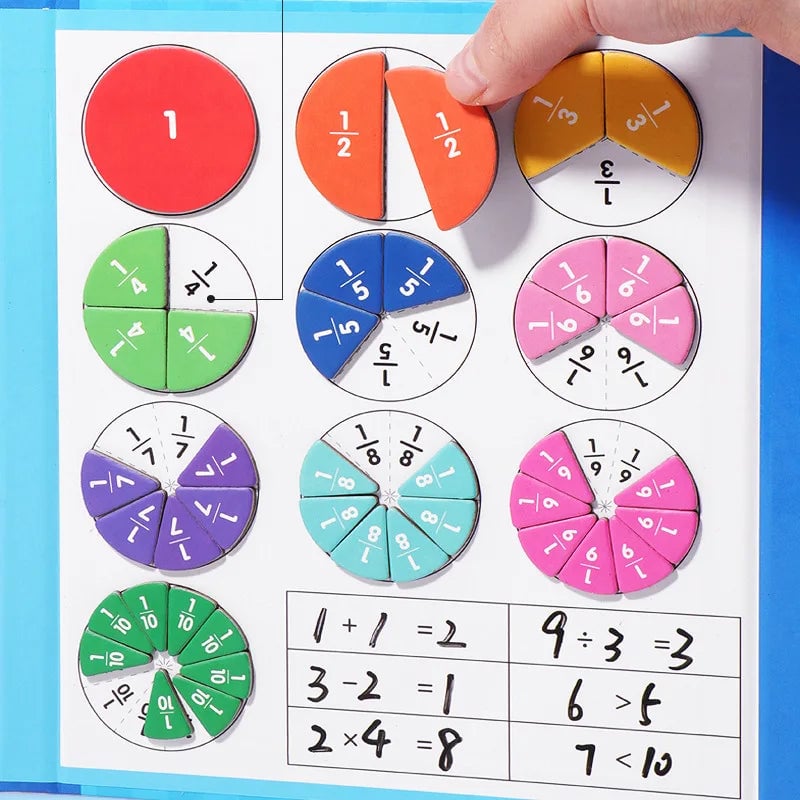 Gluschwein - Montessori Magnetisches Buch-Bruchteil-Puzzle für Kinder