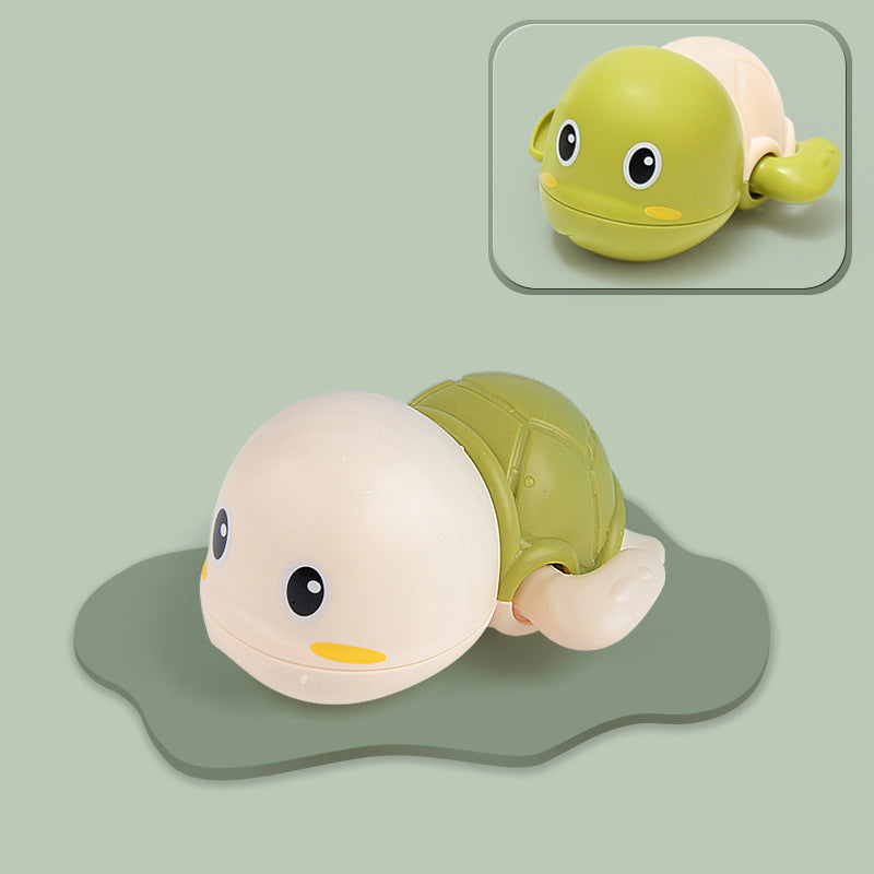 Gluschwein - Baby Dusche Uhrwerk Niedliches Tier schwimmender Frosch Schildkröte Grün