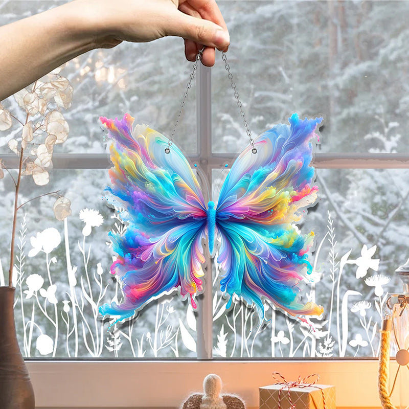 Gluschwein - Schmetterling Buntes Acryl Fenster hängend