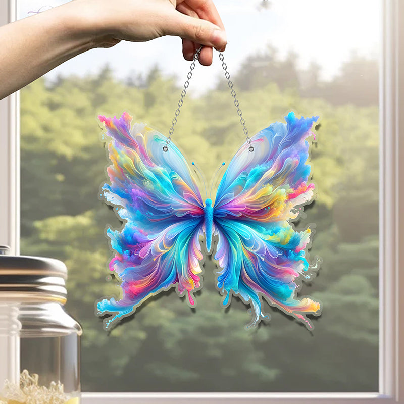 Gluschwein - Schmetterling Buntes Acryl Fenster hängend