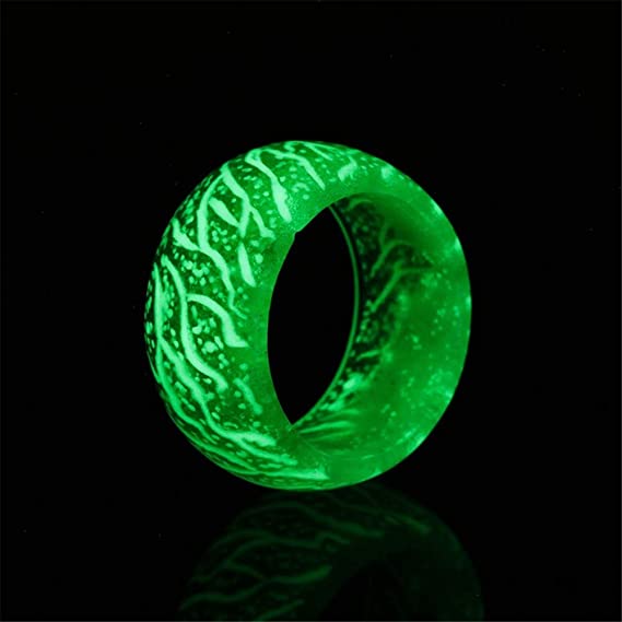 Gluschwein - Fashion Colorful Luminous Resin Fluorescent Glowing Ring GRÜN